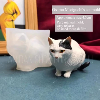 Macska penész diy csepp ragasztó aromaterápiás vakolat kézzel készített DIY három-dimenziós penész aranyos macska szilikon koptató