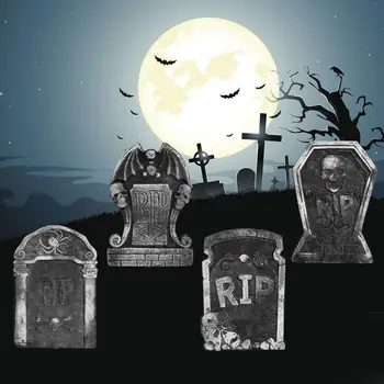 Hab Csontváz Halloween Dekoráció Otthon Sír Bat Party Kellékek Halloween Tartozékok Horror Ház Kellékek Rip Tombston N0D0
